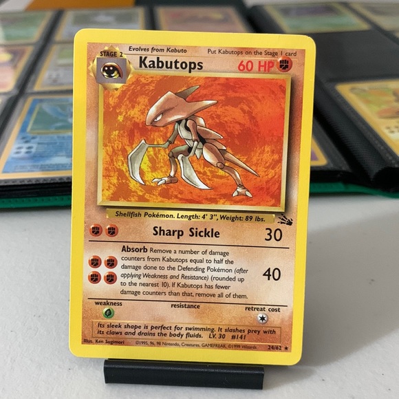 Kabutops 1999 24/62 Pokemon Card Base Set Rare #24 - Picture 1 of 2